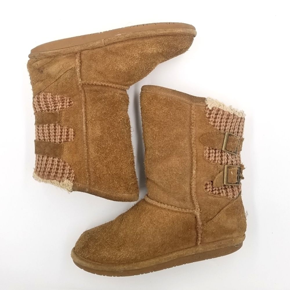BearPaw Boshie Suede Wool Sheepskin Lining Sherpa 2Y Youth